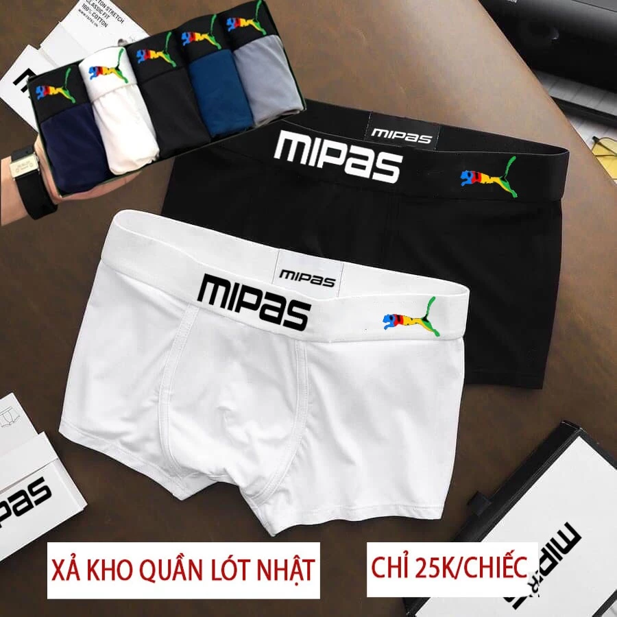 Quần Lót Nam boxer, Quần sịp đùi  nam thun lạnh MIpas01 thoáng khí co giãn 4 chiều