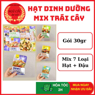 Hạt Mix Dinh Dưỡng Trái Cây - Hạt Dinh Dưỡng Mix Hoa Quả -Hạt Ngũ Cốc Dinh Dưỡng Sấy Khô Tẩm Vị -Gói 30gr - ngucoc_anvat