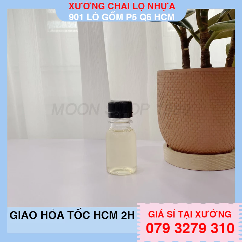 50 chai nhựa 50ml nắp đen kèm tem thank you ❤