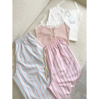 𝗛𝗮̀𝗻𝗴 𝗰𝗵𝗶́𝗻𝗵 𝗵𝗮̃𝗻𝗴 Quần ngủ pyjamas hoạ tiết kẻ gingham chất thô lụa - O.N WORKSHOP