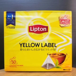 LIPTON - hộp VÀNG 100g / 50 túi lọc - TRÀ ĐEN NHÃN VÀNG / NHẬT BẢN / Yellow Label Tea Bags