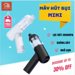 Máy hút bụi cầm tay đa năng V02, hút bụi ô tô, giường đệm, sofa, lông chó mèo, dung lượng pin lớn sạc USB - BH 6 tháng