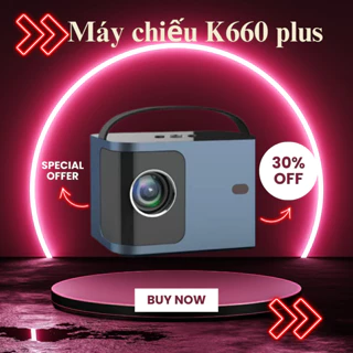 Máy chiếu mini KAW K660-Có quai xách HD 1080P, hình ảnh chất lượng cao