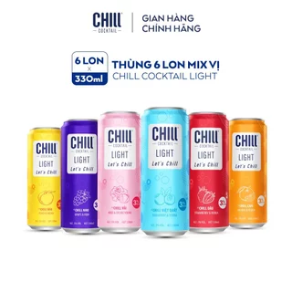 Thùng 6 lon Chill Cocktail mix vị 330ml/lon