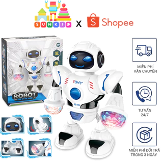 Đồ chơi Robot thông minh biết nhảy múa và phát sáng theo nhạc, món quà tặng tuyệt vời dành cho các bé