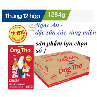 THÙNG SỮA ĐẶC ÔNG THỌ ĐỎ HỘP GIẤY 1284G (1LIT) - Ngọc An Shop