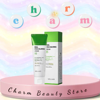 Kem dưỡng Wellage Real Cica Calm phục hồi da hư tổn chiết xuất rau má 80ml - Charmbeautysotre