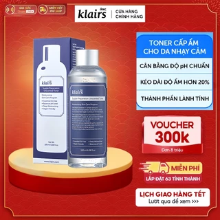 Nước Hoa Hồng Không Mùi Dear Klairs Dưỡng Ẩm Da Và Làm Mềm Da Supple Preparation Unscented  (180ml)