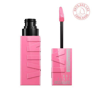 Son kem Maybelline Super Stay Vinyl Ink Liquid Lipstick 155 Upbeat - Hồng Baby