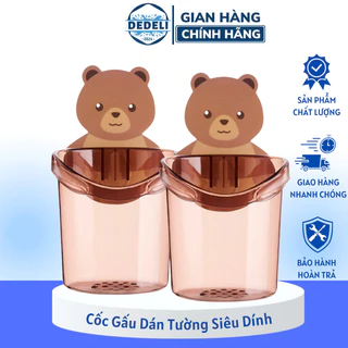 Cốc Gấu Dán Tường Để Trong Phòng Tắm Có Lỗ Thoát Nước Tiện Lợi