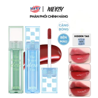 [NEW][Ver 4 Xanh Dương] Son Tint Bóng Bền Màu, Lâu Trôi Cho Đôi Môi Căng Mọng, Ẩm Mịn Merzy The Watery Dew Tint 4g