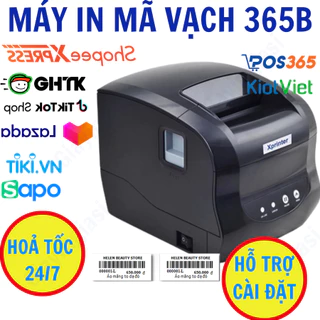 [ GIÁ XẢ KHO] MÁY IN TEM NHÃN, MÃ VẠCH XPRINTER 365B(USB + LAN)- MÁY 2 TÍNH NĂNG IN BILL- IN VÃ VẠCH