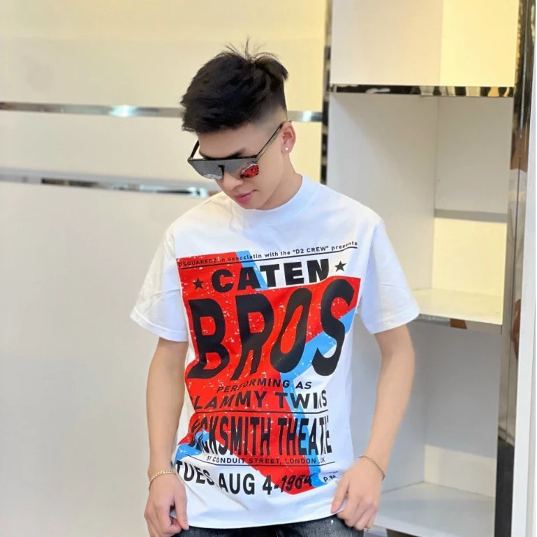Áo Phông cổ tròn họa tiết in chắc chắn bản áo scap chất cotton lạnh thoáng mát giá thanh lý