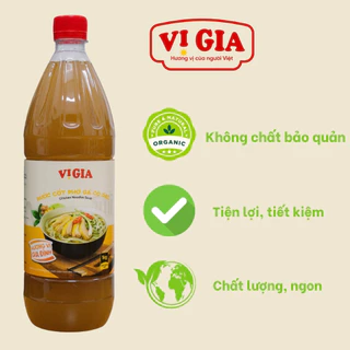 Nước Cốt Phở Gà cô đặc Vị Gia 1kg, thơm ngon chuẩn vị, an toàn, tiết kiệm, 100% nói không với chất bảo quản. Vị Gia Food