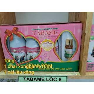 6 Chai Tabame 250ml -Xông tắm cho mẹ sau sinh từ thảo dược. Lốc 6 chai tặng 1 xongbame và 1 lều xông hơi.