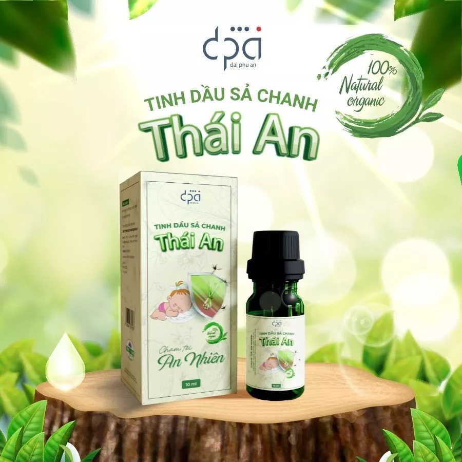 Tinh dầu Sả Chanh Thái An giúp xông hương thư giãn, xoa bóp, xua đuổi côn trùng (C/10ml)