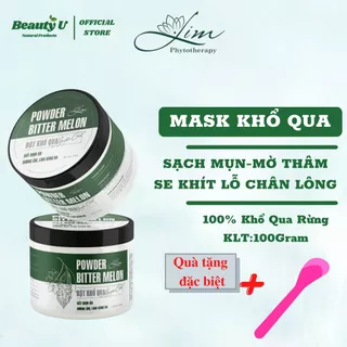 Mask Mặt Nạ Khổ Qua Rừng Lim 100g Giảm Mụn Mờ Thâm Da Dầu , Dưỡng Da Căng Bóng , Bột Khổ Qua Rừng - Handmade