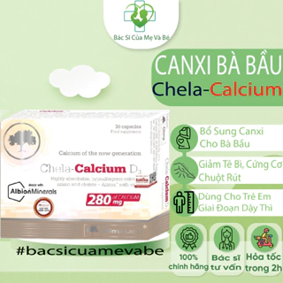 [Chính hãng] Canxi Chela Calcium D3 ( Olimp labs) Canxi cho bà bầu, bổ sung canxi và vitamin D3 36.6g