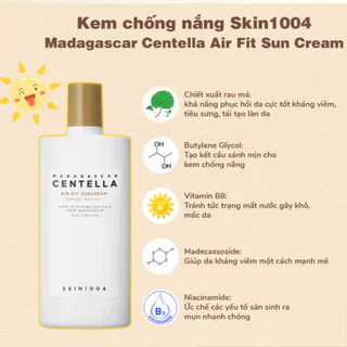 Kem Chống nắng Skin1004 Madagascar Centella Air Fit SunCream Plus SPF50+ PA+++ 50ml