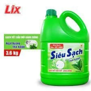 TÚI NƯỚC RỬA CHÉN LIX SIÊU SẠCH HƯƠNG TRÀ XANH 3.5kg