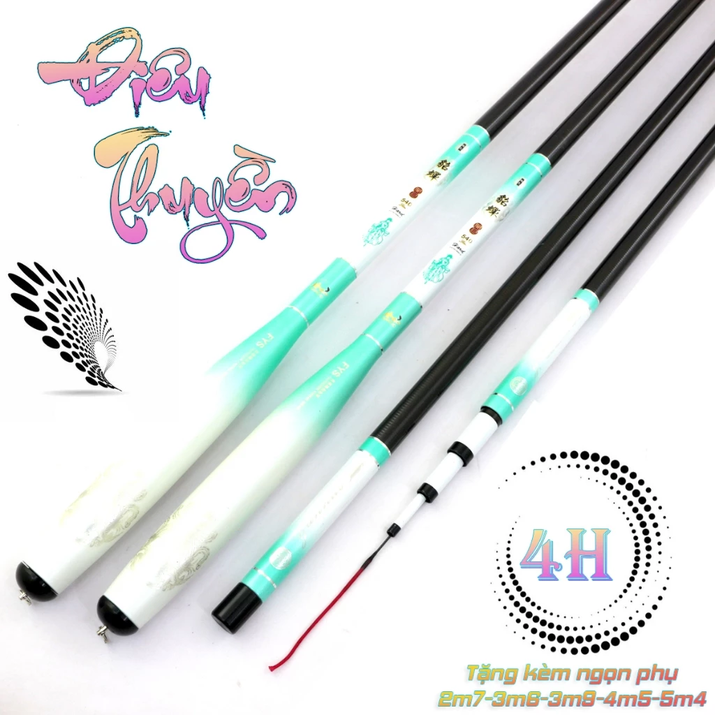 Cần câu tay Điêu Thuyền 4H - Chất liệu carbon cao cấp - Thiết kế tinh tế - BB32