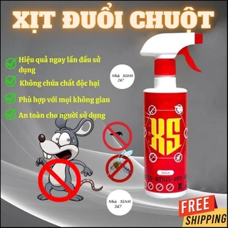 Chai Xịt Đuổi Chuột XS 500 ML Thái Lan - Không Mùi, An toàn - Xua Đuổi Chuột, Gián, Côn Trùng Nguồn Gốc Thảo Mộc