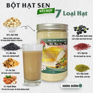 Bột Hạt Sen Mix 7 Thứ Hạt Dinh Dưỡng Nguyên chất Senfarm - không đường