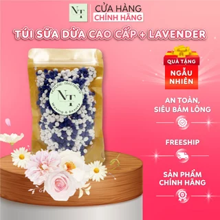 Túi 100gr Sáp Wax Lông Mix Lavender + Sữa Dừa NT WAXING Chuyên Dụng Wax Bikini, Nách Mùi Thơm Nhẹ Nhàng Tặng Que