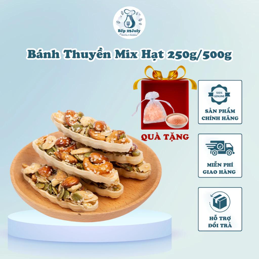 Bánh Thuyền Mix Hạt Dinh Dưỡng Ăn Kiêng Không Đường Bánh Biscotti Dành Cho Người Eatclean 250g 500g