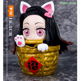 [FORTURE CAT NEZUKO] Mô hình mèo Nezuko may mắn Demon Slayer/ Kimetsu no Yaiba