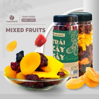 Trái cây sấy dẻo TANU NUTS hũ 400g mix 5 loại hoa quả sấy dẻo tốt cho bà bầu, ăn kiêng giảm cân.