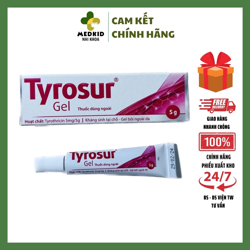 Gel bôi da Tyrosur - Tuýp 5g