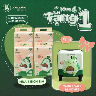 (TẶNG VALI BƠ) Tã bỉm BB Nature dành cho bé đủ size NB/Dán S,M/ Quần M/L/XL/XXL/3XL/4XL