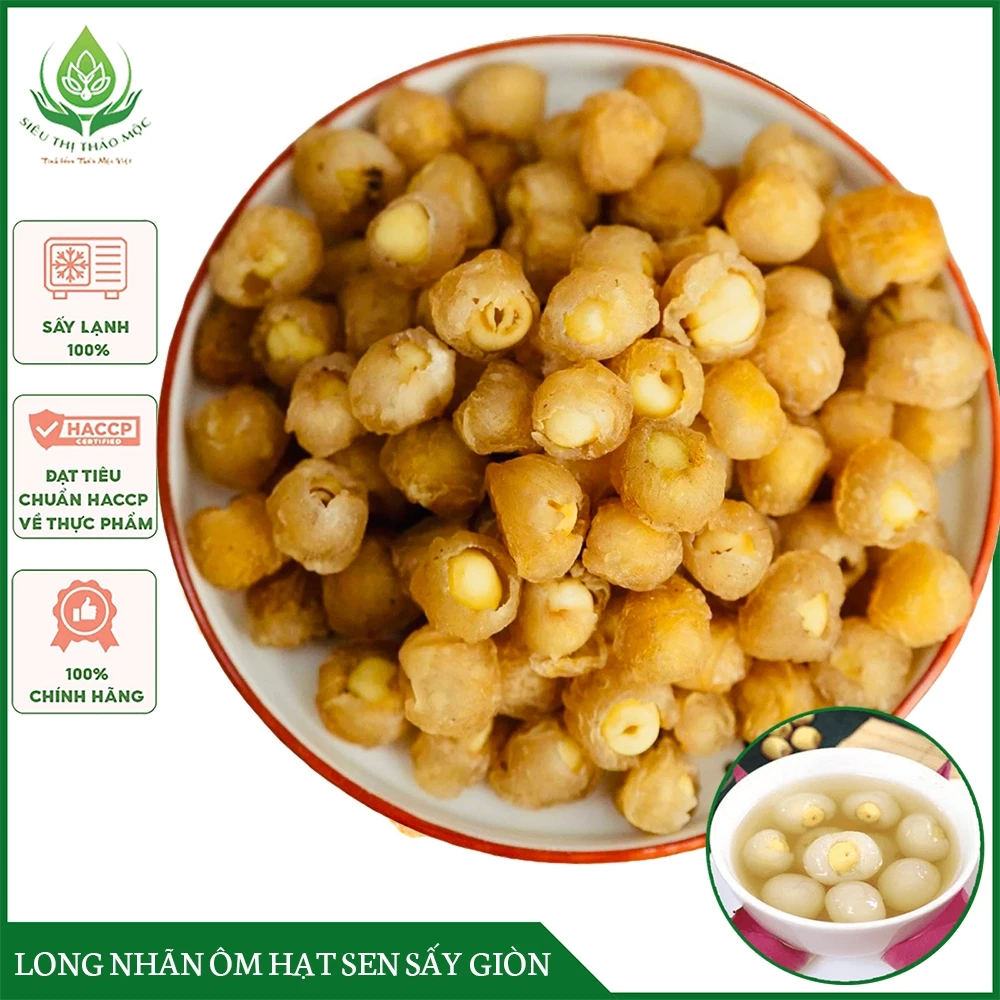 ✅[THƯỢNG HẠNG] Long Nhãn Ôm Sen 1Kg Sấy Khô Hưng Yên Thơm Ngon Ngọt Bùi Vị tại Siêu Thị Thảo Mộc