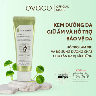 Kem dưỡng da giữ ẩm, hỗ trợ bảo vệ và làm dịu làn da bị kích ứng OVACO Timeslip Cica Gel Cream 70ml