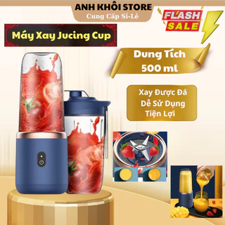 Máy Say Sinh Tố, Máy Xay Sinh Tố Cầm Tay Mini, Cốc Xay Sinh Tố JUICING CUP Pin 3000mAH Loại 6 Lưỡi Dao Tiện Dụng