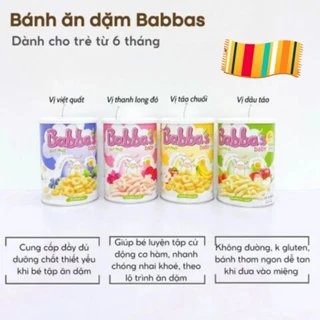 Bánh Gạo ăn dặm Babbas dành Cho Bé Từ 6 Tháng tan và giòn