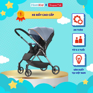 Xe Đẩy Cho Bé mumKid Gấp Gọn Cao Cấp Hai Chiều Có Chế Độ Giảm Sóc An Toàn Tiện Lợi Cho Mẹ & Bé - Bảo Hành 12 tháng