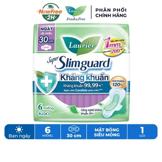 Băng Vệ Sinh Laurier Super Slimguard Kháng Khuẩn Siêu Mỏng Cánh 1mm