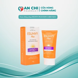 Kem chống nắng chuyên sâu dùng cho Da Mặt Esunvy Plus Sun Care Face Whitening Cream tuýp 50gr AN CHI (Chính Hãng)