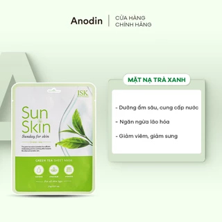 [Deal độc quyền] Mặt Nạ Trà Xanh ISK SunSkin Green Tea Sheet Mask Giảm Mụn, Sáng Da, Sạch Bã Nhờn 23ml