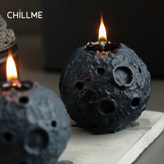 Nến thơm tiểu hành tinh hình mặt trăng Chillme handmade sáp đậu nành làm quà tặng trang trí thư giãn