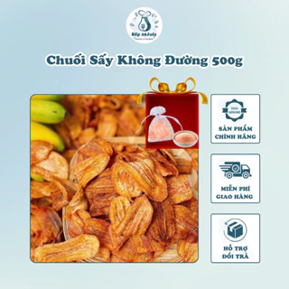 Chuối Sấy Không Đường Thơm Ngon Giòn Rụm Đồ Ăn Vặt Tự làm Healthy Không Chất Bảo Quản 500g