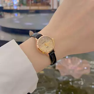 Đồng hồ nữ Barsh dây da cao cấp mặt tròn siêu xinh size nhỏ mẫu mới 2023