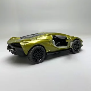 Mô Hình xe Lamborghini Revuelto màu xanh vàng - tỉ lệ 1:36 Hợp kim có thể mở cửa