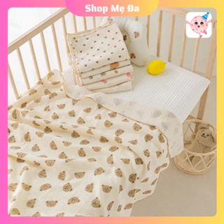 Khăn Tắm Muslin 2 Lớp Sợi Tre Mềm Mại cho bé sơ sinh size lớn 100x110 cm