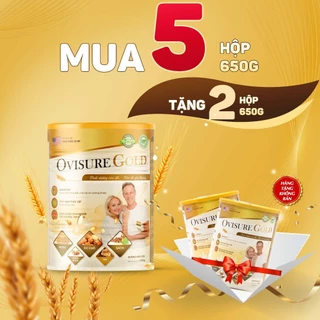 [Mua 5 tặng 2 lon] Sữa hạt xương khớp Ovisure Gold 650gr chính hãng - kèm quà