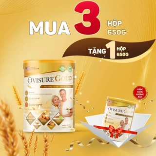 [Mua 3 tặng 1 lon] Sữa hạt xương khớp Ovisure Gold 650g chính hãng- Kèm quà