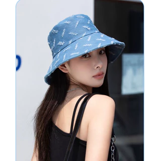 Mũ bucket jean Denim sước màu trẻ trung hot trend có dây điều chỉnh