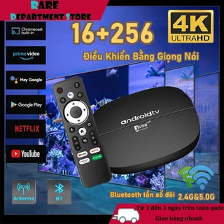 Android TV Box TV98 4K bản 16G+256GB Kết Nối Wifi 5G,Bluetooth 4.0,Bluetooth tần số đôi, Điều khiển từ xa bằng giọng nói